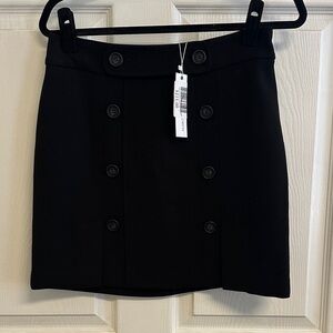 DREW Black Double-Breasted Mini Skirt